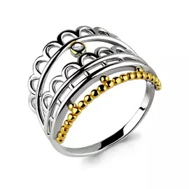 Кольцо из серебра с родированием 64686А