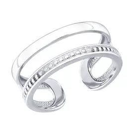 Кольцо из серебра с родированием 94012166