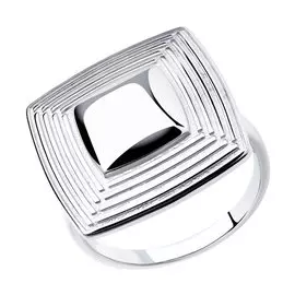 Кольцо из серебра с родированием 94013296