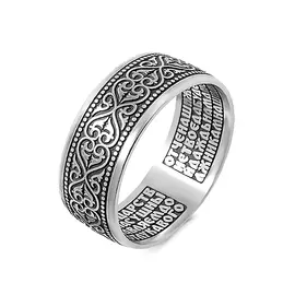 Кольцо из серебра с родированием К-031