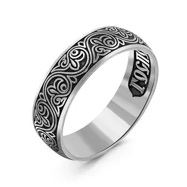 Кольцо из серебра с родированием К-126