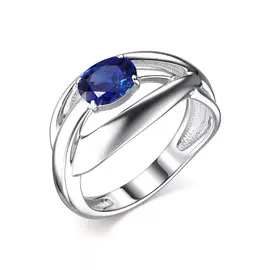 Кольцо из серебра с сапфиром 01-2040/0ГТС-00
