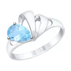 Кольцо из серебра с топазом 92011581