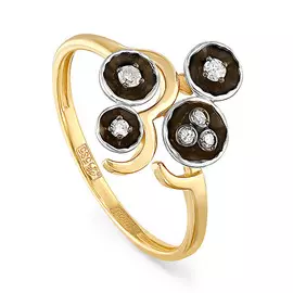 Кольцо из желтого золота с бриллиантами 11-2944-1000