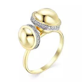 Кольцо из желтого золота с бриллиантами 1-106-934