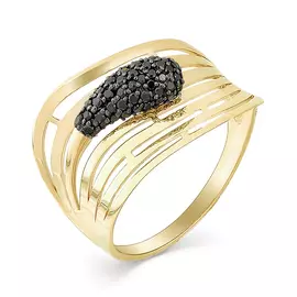 Кольцо из желтого золота с бриллиантами 1-107-283-48