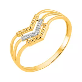 Кольцо из желтого золота с бриллиантами EK0356R-13-02