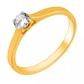 Кольцо из желтого золота с бриллиантом 11-9010-13-02