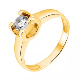 Кольцо из желтого золота с бриллиантом 11-9025-13-02