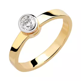 Кольцо из желтого золота с бриллиантом R0423101-02