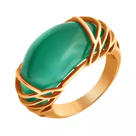 Кольцо из желтого золота с халцедоном 0102.2302.01
