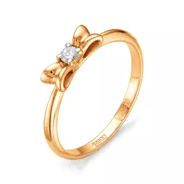Кольцо из золота с бриллиантом 1-105-414