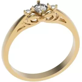 Кольцо из золота с фианитами 004971-1102