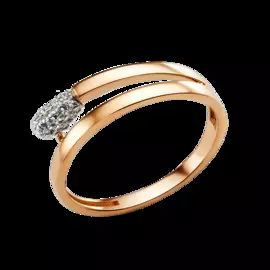 Кольцо из золота с фианитами 006341-4102