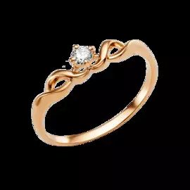 Кольцо из золота с фианитом 005121-1100