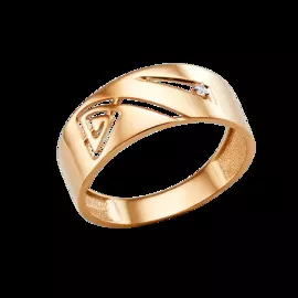 Кольцо из золота с фианитом 014881-1102