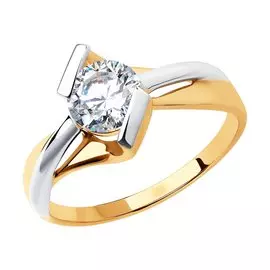 Кольцо из золота с фианитом 018710