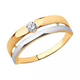 Кольцо из золота с фианитом 018821