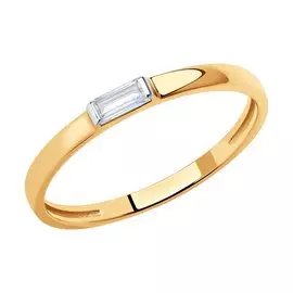 Кольцо из золота с фианитом 018845