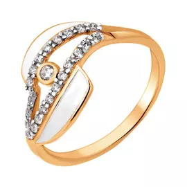 Кольцо Эмаль, фианит