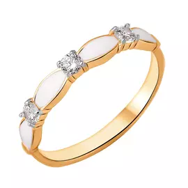 Кольцо Эмаль, фианит