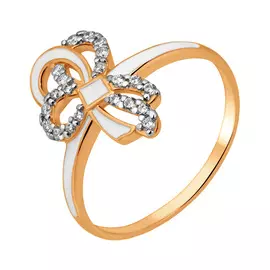 Кольцо Эмаль, фианит