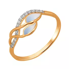 Кольцо Эмаль, фианит