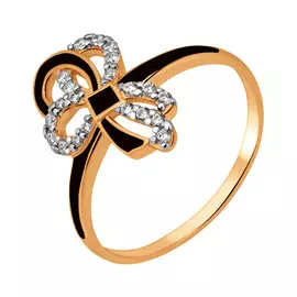 Кольцо Эмаль, фианит