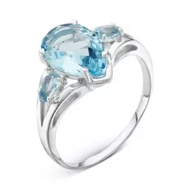 Кольцо Кварц, фианит