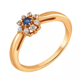 Кольцо Наноситалл, фианит