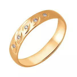 Кольцо обруч.Брил.