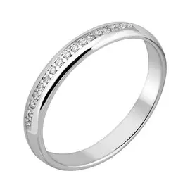 Кольцо обруч. фианит