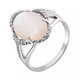 Кольцо Перламутр, Фианит