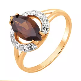 Кольцо Раух-топаз, Фианит