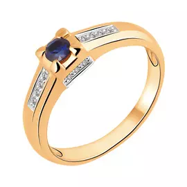 Кольцо Сапфир (Н), Бриллиант,