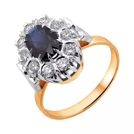 Кольцо Сапфир (Н), Бриллиант,