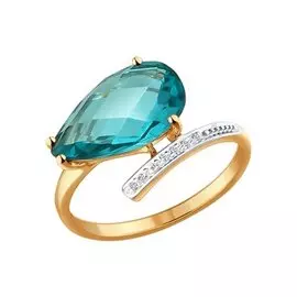 Кольцо Ситалл, фианит