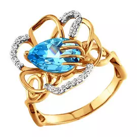 Кольцо Топаз, фианит