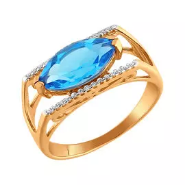 Кольцо Топаз, фианит