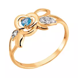 Кольцо Топаз Фианит
