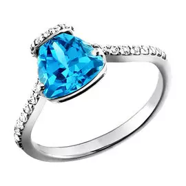 Кольцо Топаз, фианит