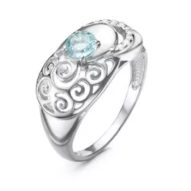 Кольцо Топаз sky, фианит