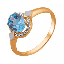 Кольцо Топаз Свисс, фианит