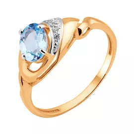 Кольцо Топаз Свисс, фианит
