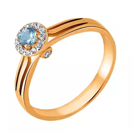 Кольцо Топаз Swiss, фианит