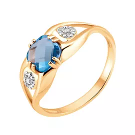 Кольцо Топаз Свисс, фианит
