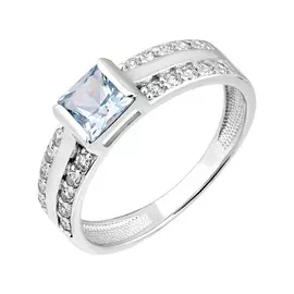 Кольцо Топаз Свисс, Фианит