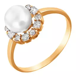 Кольцо Жемчуг, Фианит