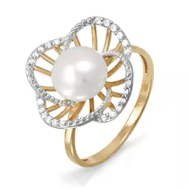 Кольцо Жемчуг, Фианит