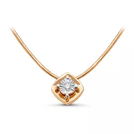 Колье из красного золота с бриллиантом БР070111 40.0